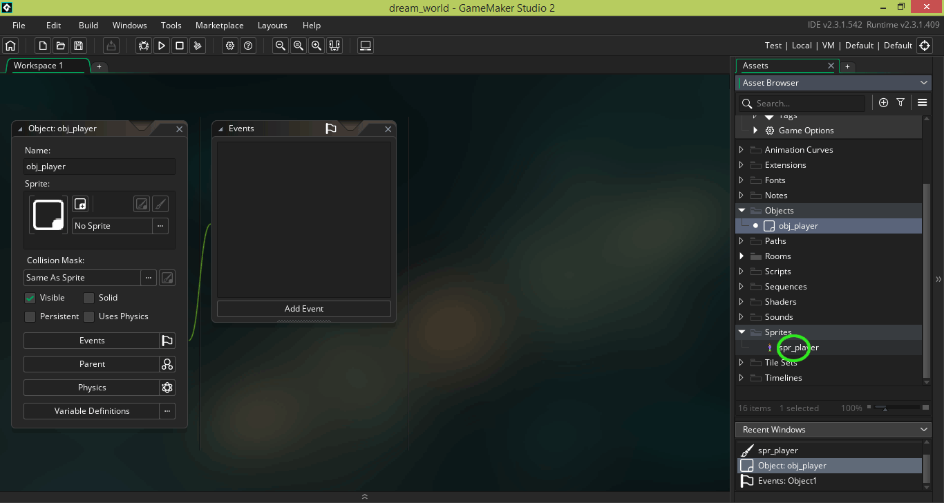 Game Maker Studio 2.3 - ������������� ����� �������� ������ �������� ����� ������ ������ � ������ ���� Assets.