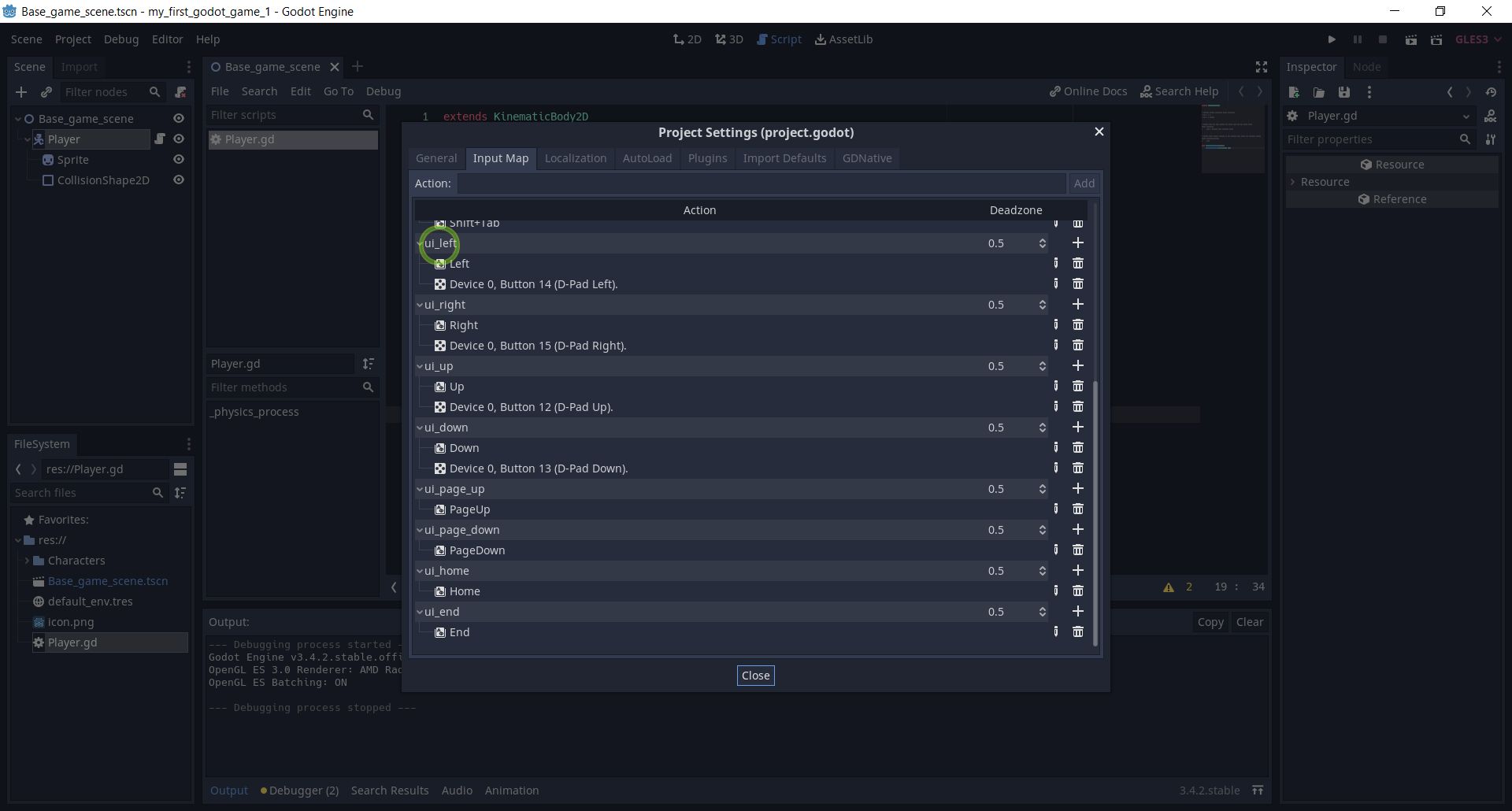 Project > Project settings - ��������� ��� ������� ������� ������