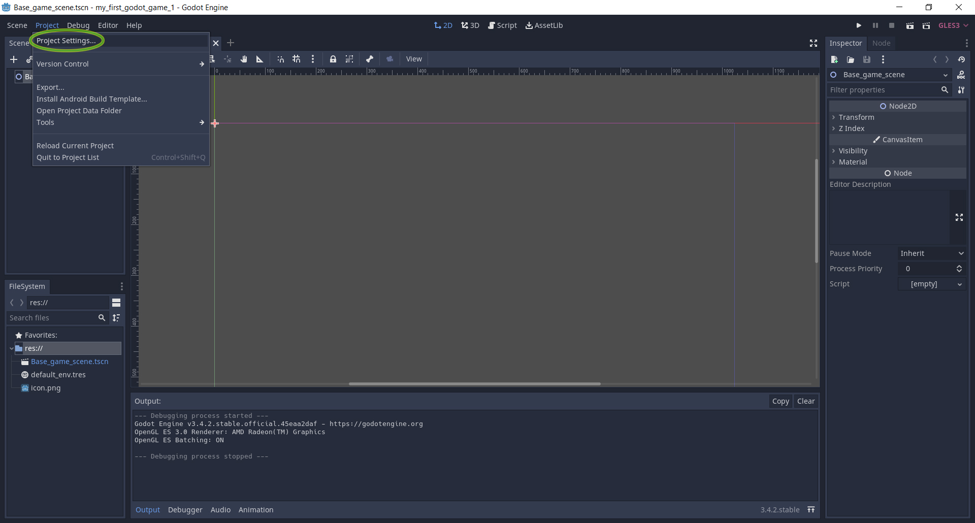 ������, ������ ������ ���������� ������� ����� ��� ������� � - ��� ������� ����� ���� Project > Project settings