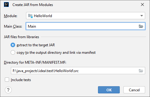 Hello World � IntelliJ 2022.2.3 Community - �������� jar ����� ��� ������� �� ������������ �������