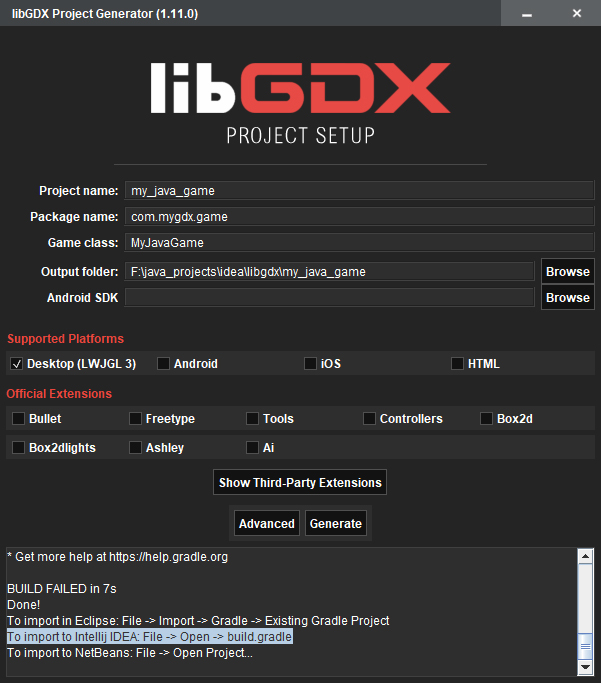 �������� libgdx �������