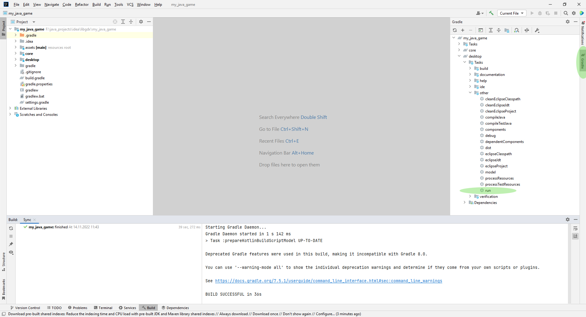 ��������� libgdx ������ �� intelliJ